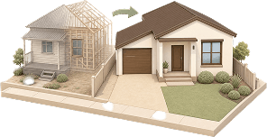 Knockdown rebuild design option